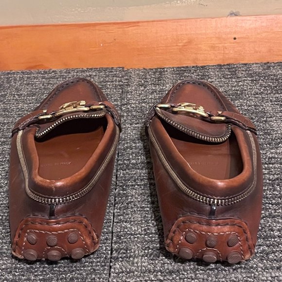 beautiful ombre leather and zipper accent Louis Vuitton Loafers - Picture 5 of 9